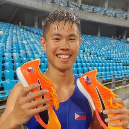 Obiena to auction gold-winning shoes to raise funds for aspiring Filipino pole vaulters